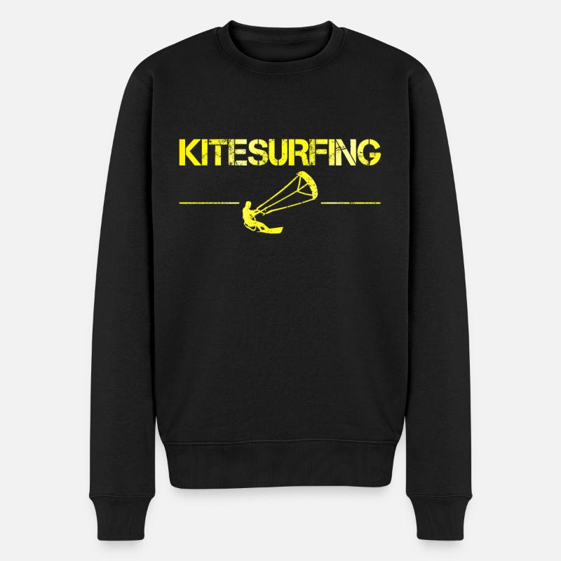 Kite surf - Pull Premium bio Homme - noir