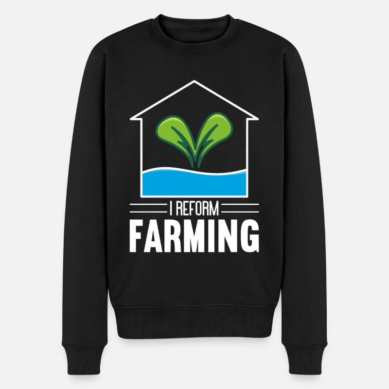 Hydroponik Indoor-Gartenbau - Männer Premium Bio Pullover - Schwarz