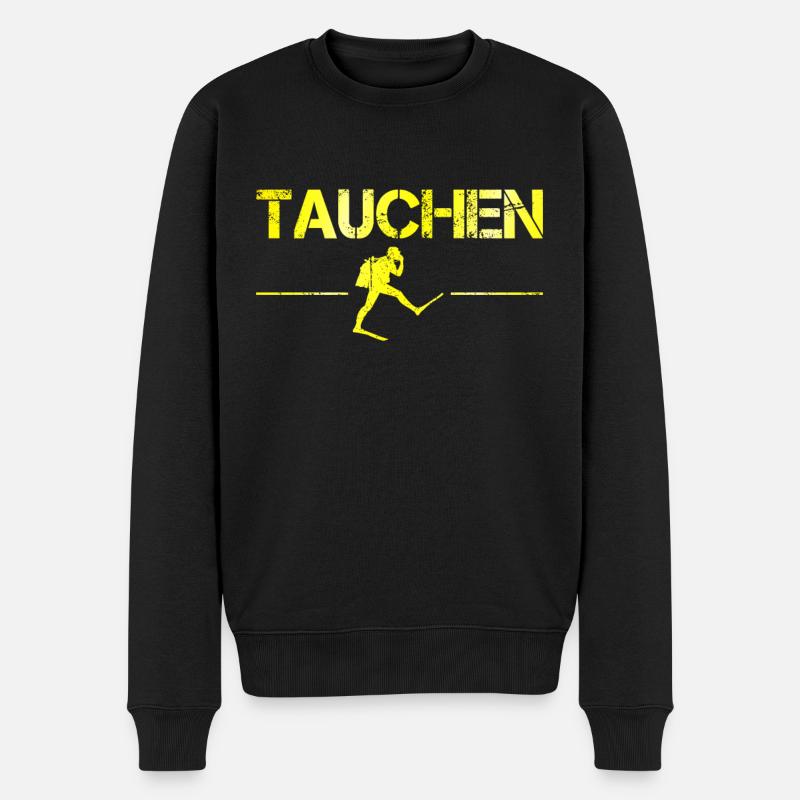 Tauchen - Männer Premium Bio Pullover - Schwarz