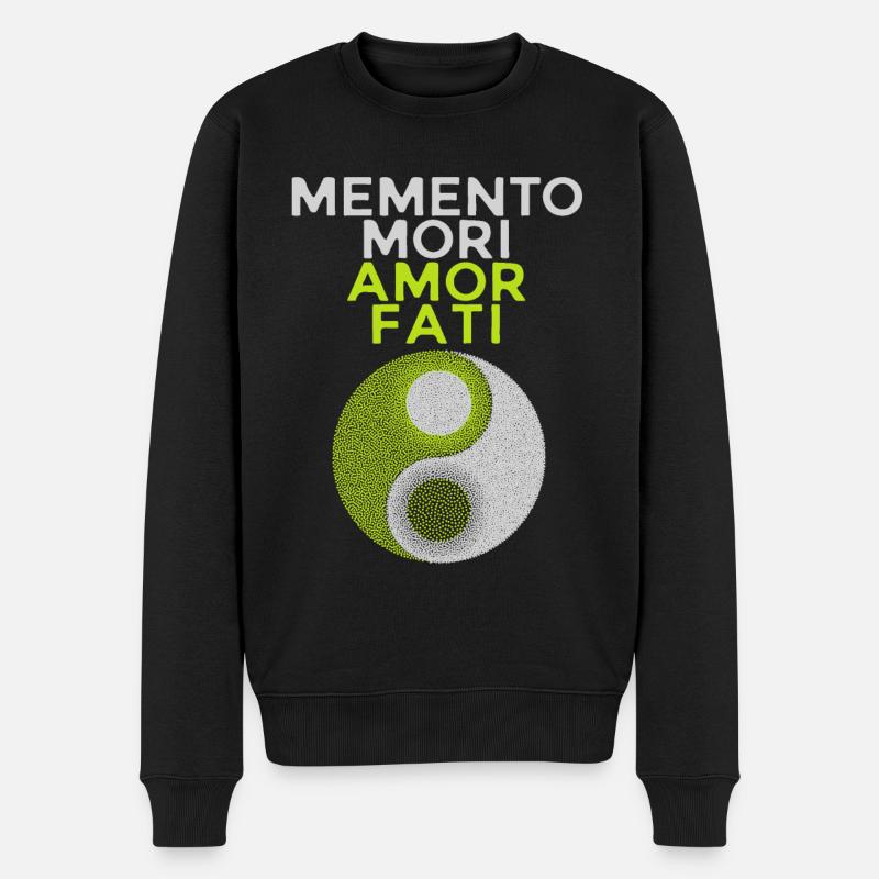 Dicton latin Memento-Mori, motivation - Pull Premium bio Homme - noir