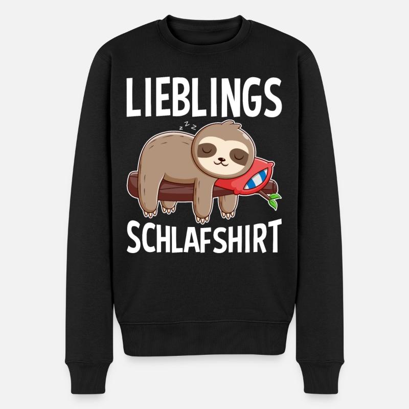 Lieblings Schlafshirt - Männer Premium Bio Pullover - Schwarz