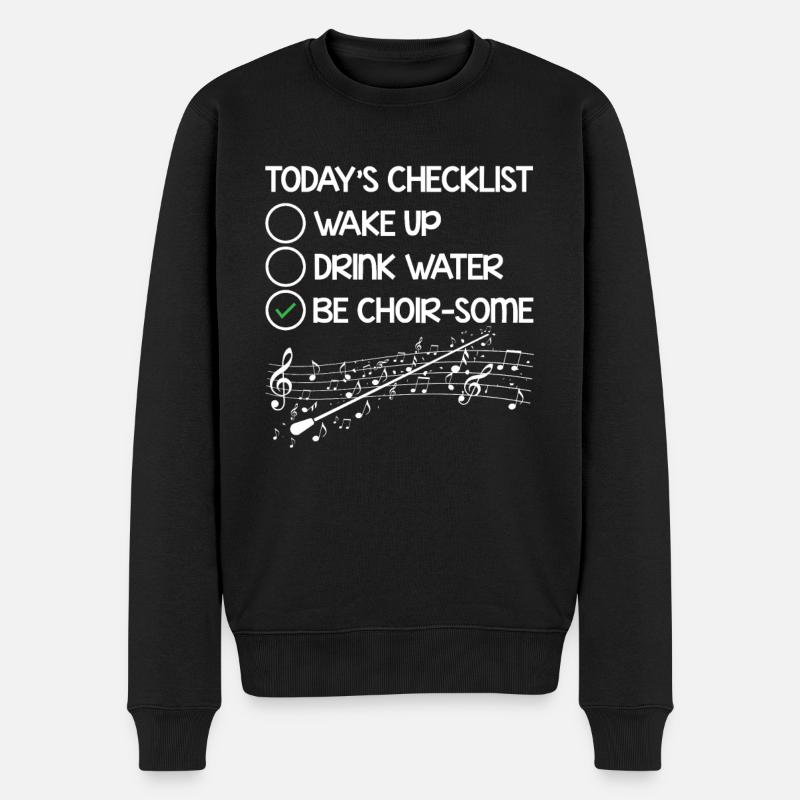 Opernsängerin Sängerin Checkliste Gesangslehrer - Männer Premium Bio Pullover - Schwarz