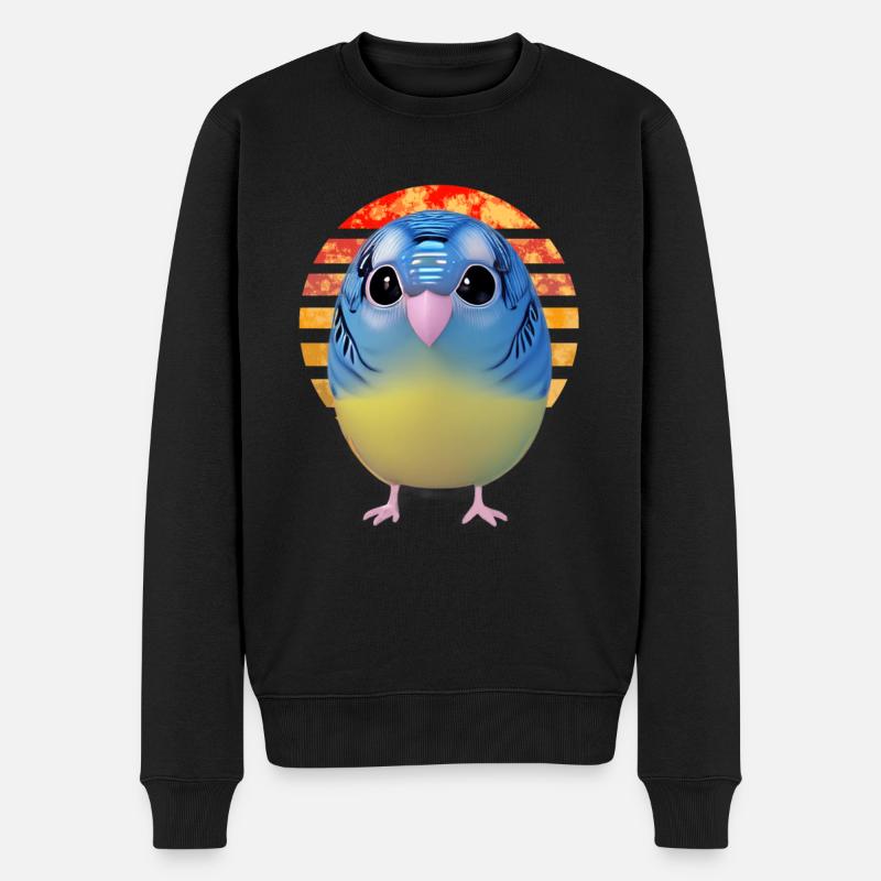 Vögel beobachten Vogel - Männer Premium Bio Pullover - Schwarz