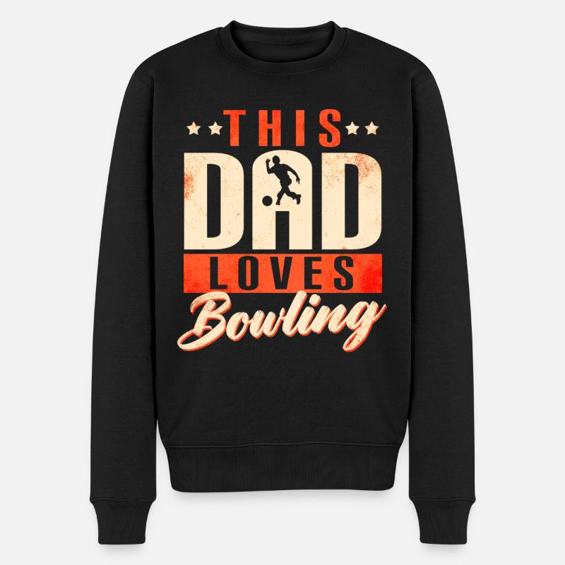 Père de bowling - Pull Premium bio Homme - noir
