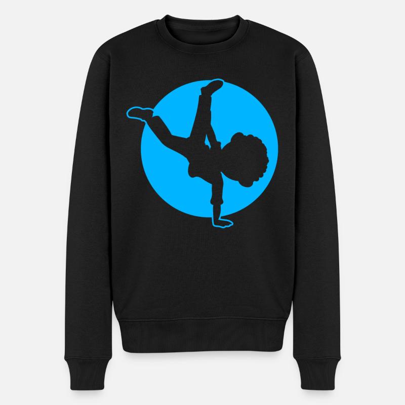 Breakdancer Junge Breakdancing - Männer Premium Bio Pullover - Schwarz