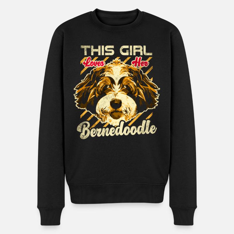 Bernedoodle Chien - Pull Premium bio Homme - noir