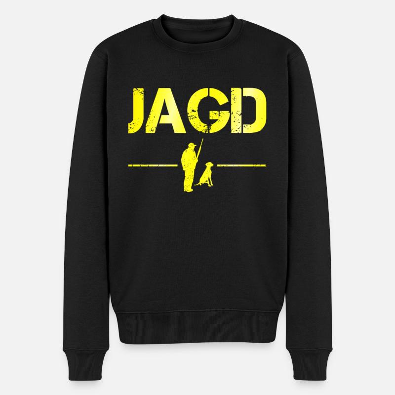 Jagen - Männer Premium Bio Pullover - Schwarz