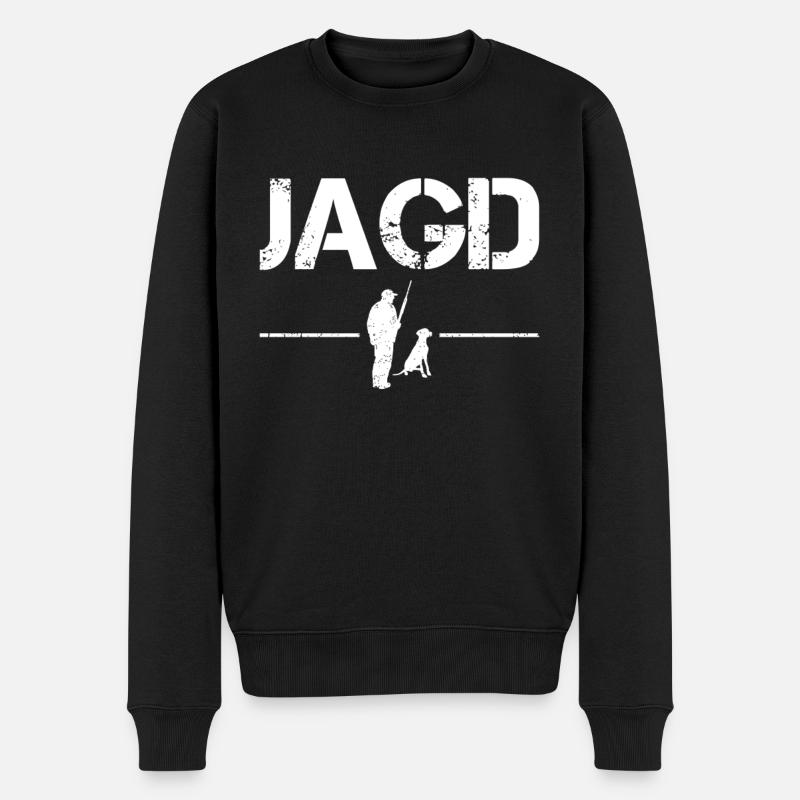 Jagen - Männer Premium Bio Pullover - Schwarz