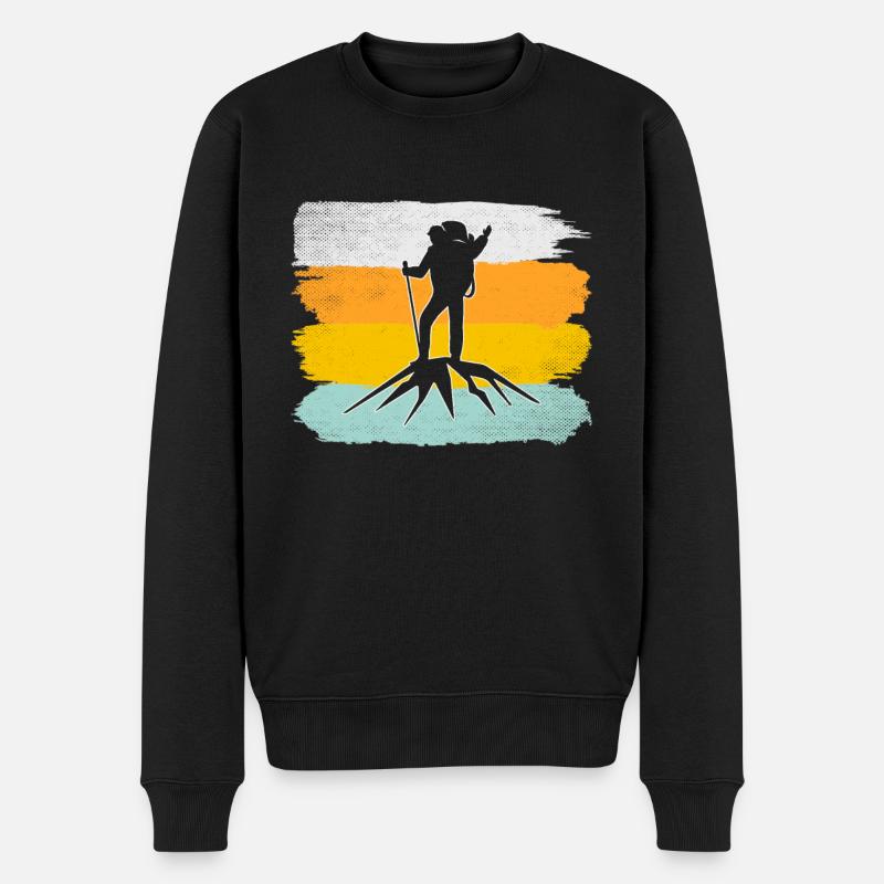 Alpinisme Rétro - Pull Premium bio Homme - noir