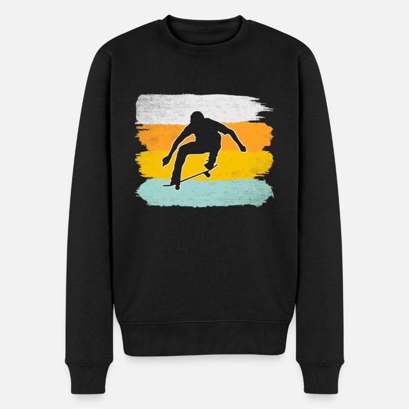 Skate Rétro - Pull Premium bio Homme - noir