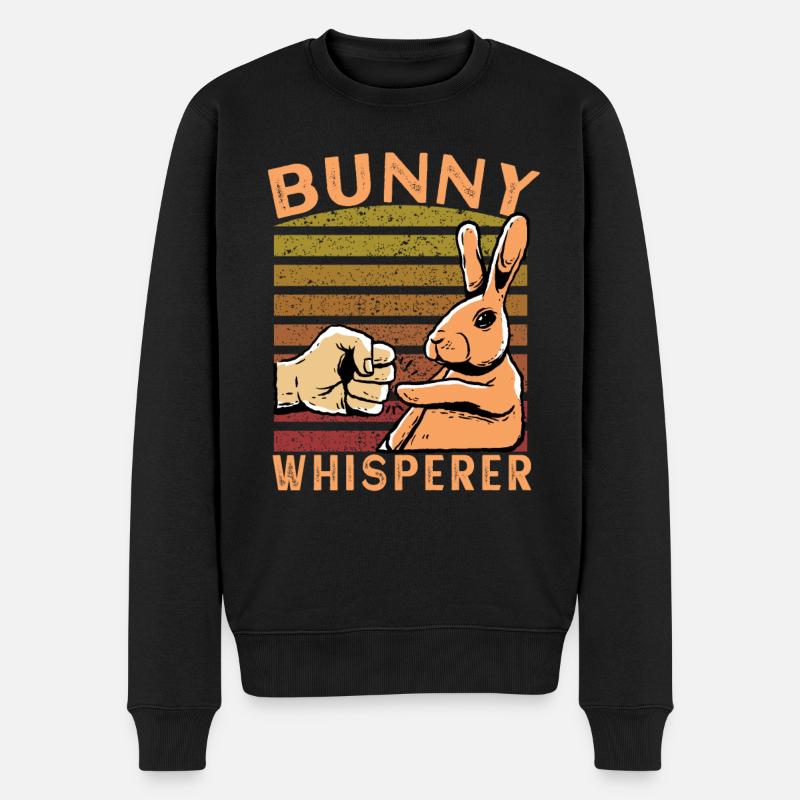 Hasenflüsterer - Männer Premium Bio Pullover - Schwarz