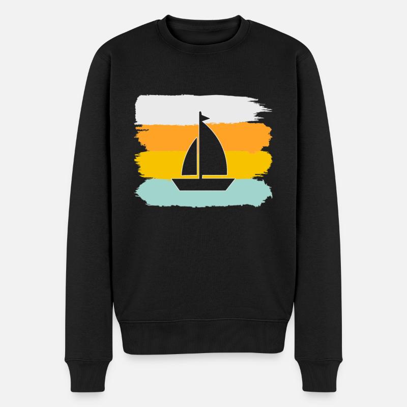 Rétro de la voile - Pull Premium bio Homme - noir