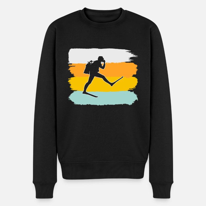 Plongée Rétro - Pull Premium bio Homme - noir