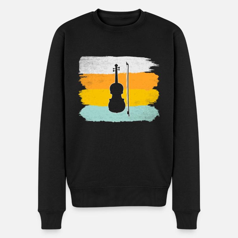 Violon Rétro - Pull Premium bio Homme - noir