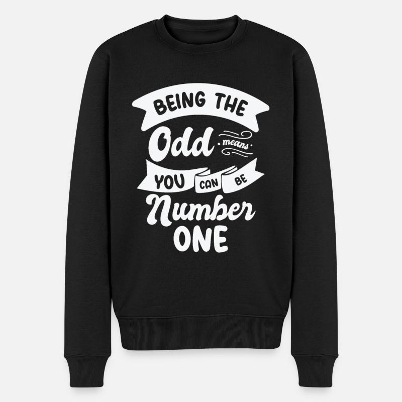Mathematik Ungerade Zahlen Mathematik Smart - Männer Premium Bio Pullover - Schwarz