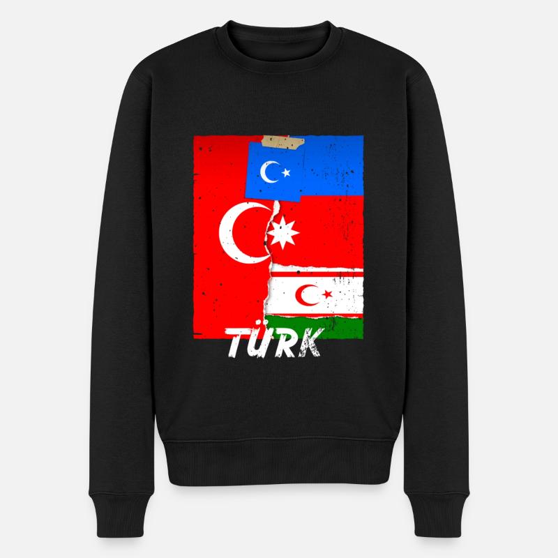 Türk - Männer Premium Bio Pullover - Schwarz