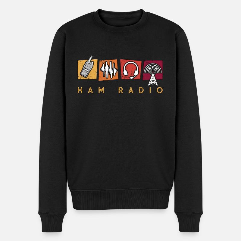 Ham Radio Amateur Radio Operator Channel Frequency - Männer Premium Bio Pullover - Schwarz