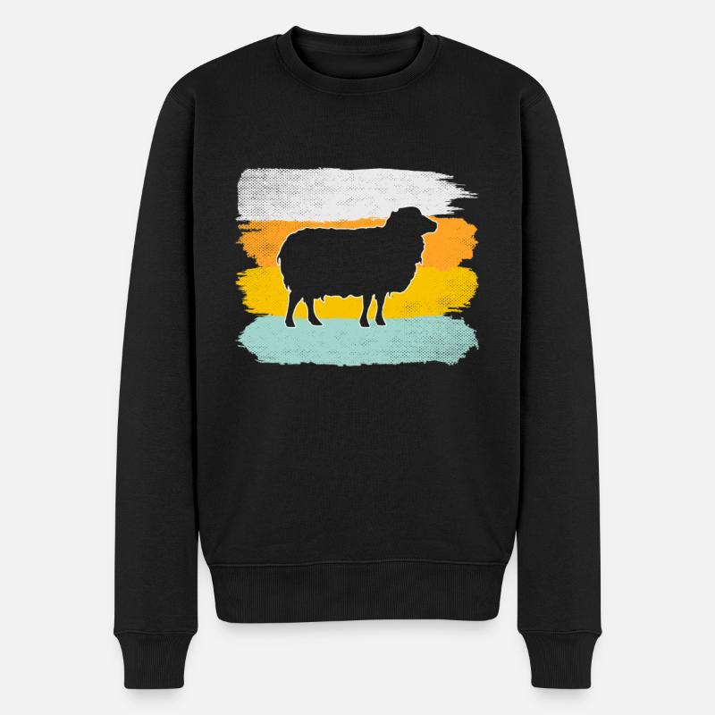 Mouton Rétro - Pull Premium bio Homme - noir