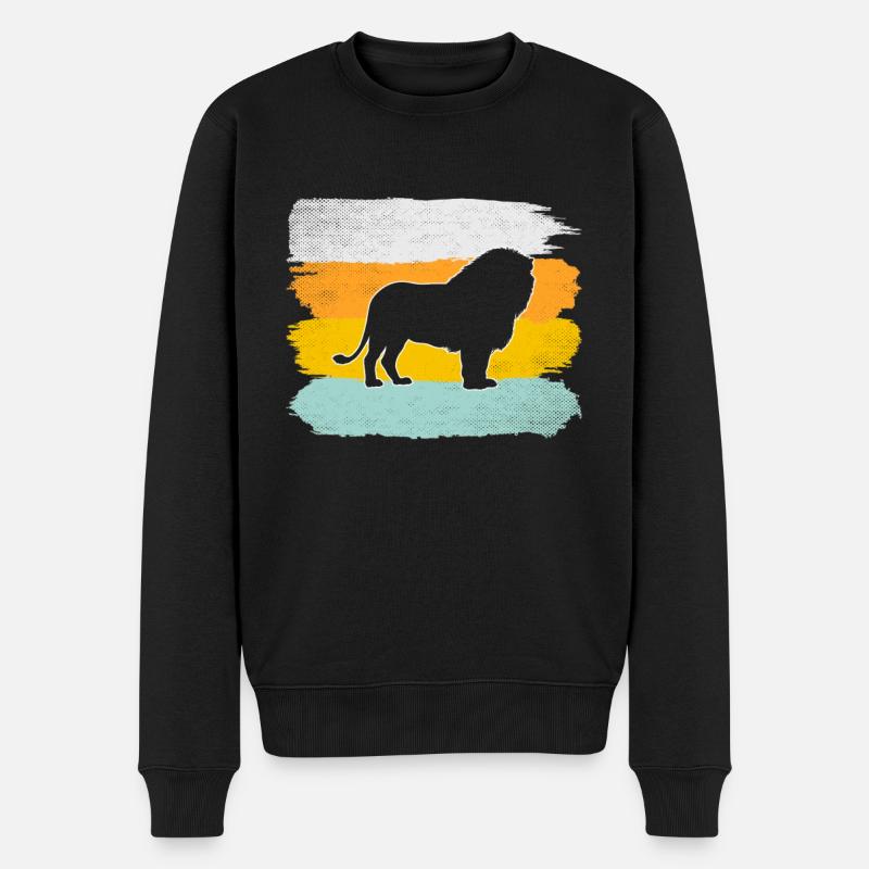 Leo Rétro - Pull Premium bio Homme - noir