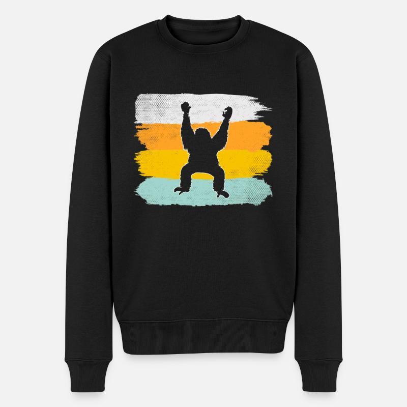 Orang-outan Rétro - Pull Premium bio Homme - noir