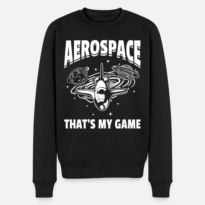 Aerospace That's My Game - Aerospace Space Ship - Männer Premium Bio Pullover - Schwarz
