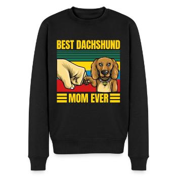 Dachshund Gift Dixie Viennese Doxie Dachshund - Men's Premium Organic Jumper - black - Front - Nico (187cm)