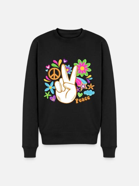Hippy - Men's Premium Organic Jumper - black