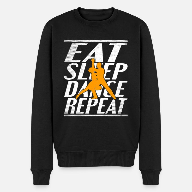 Nourriture Sommeil Danse - Pull Premium bio Homme - noir