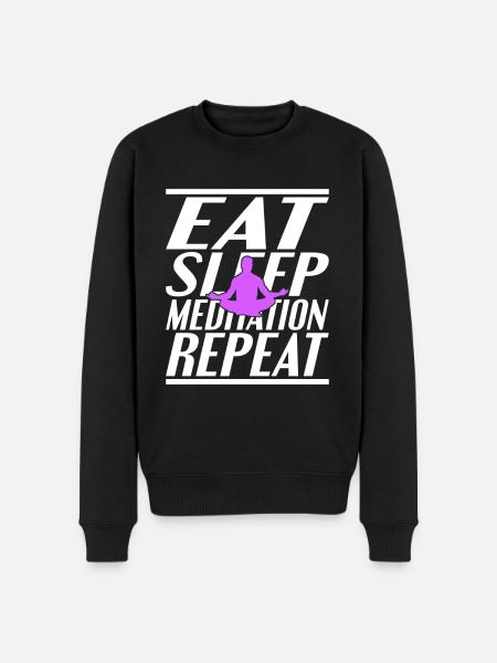 Manger dormir Méditer - Pull Premium bio Homme - noir