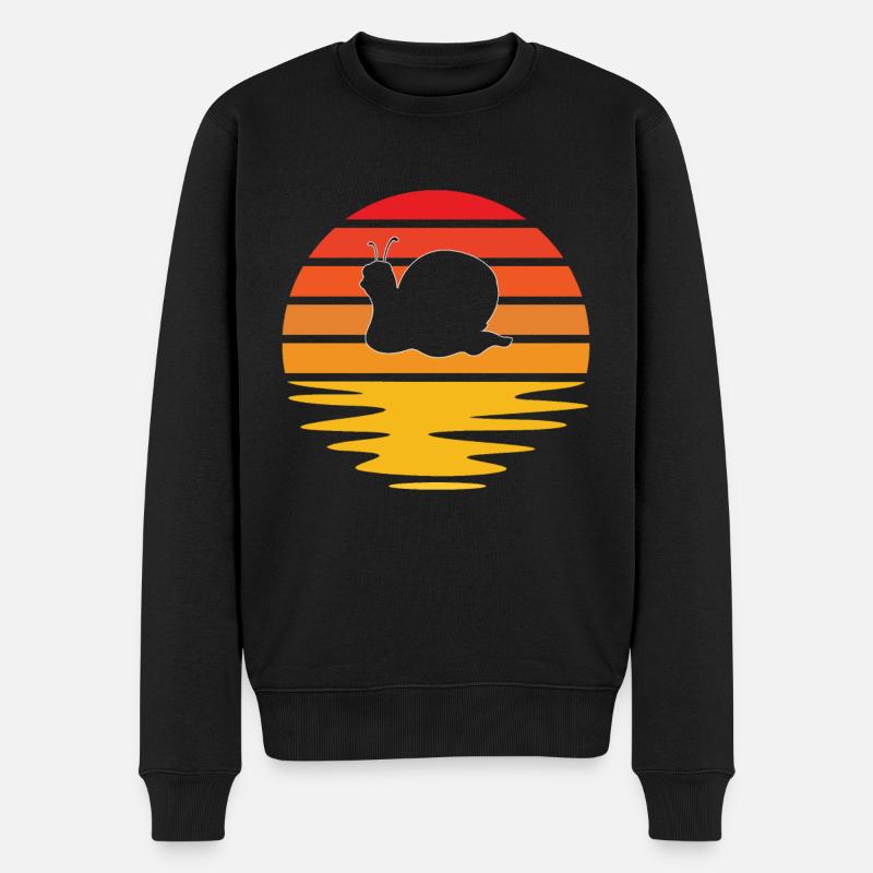 Escargot Rétro - Pull Premium bio Homme - noir