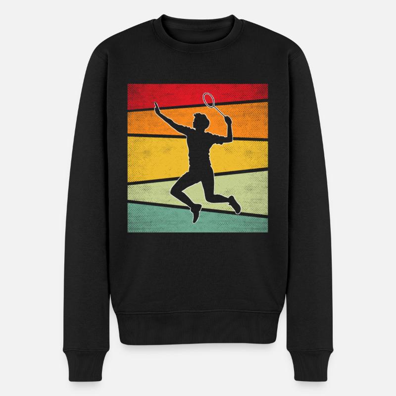 Badminton Rétro - Pull Premium bio Homme - noir