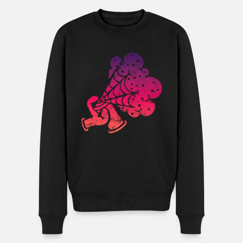 Graffiti Sprayer Comic - Männer Premium Bio Pullover - Schwarz