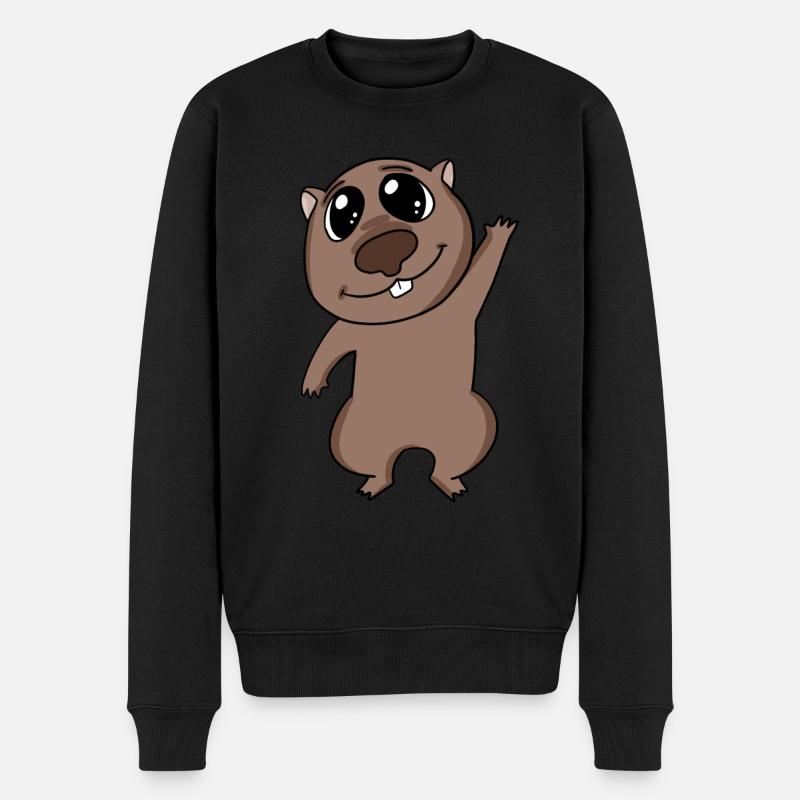 Wombat Wombats - Männer Premium Bio Pullover - Schwarz