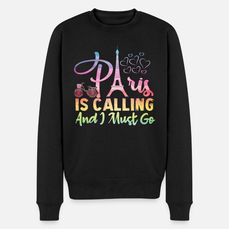 Paris Frankreich - Männer Premium Bio Pullover - Schwarz