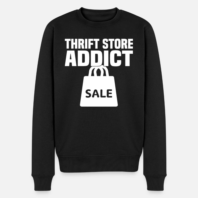 Secondhandladen Secondhand Öko Hipster Gebraucht - Männer Premium Bio Pullover - Schwarz