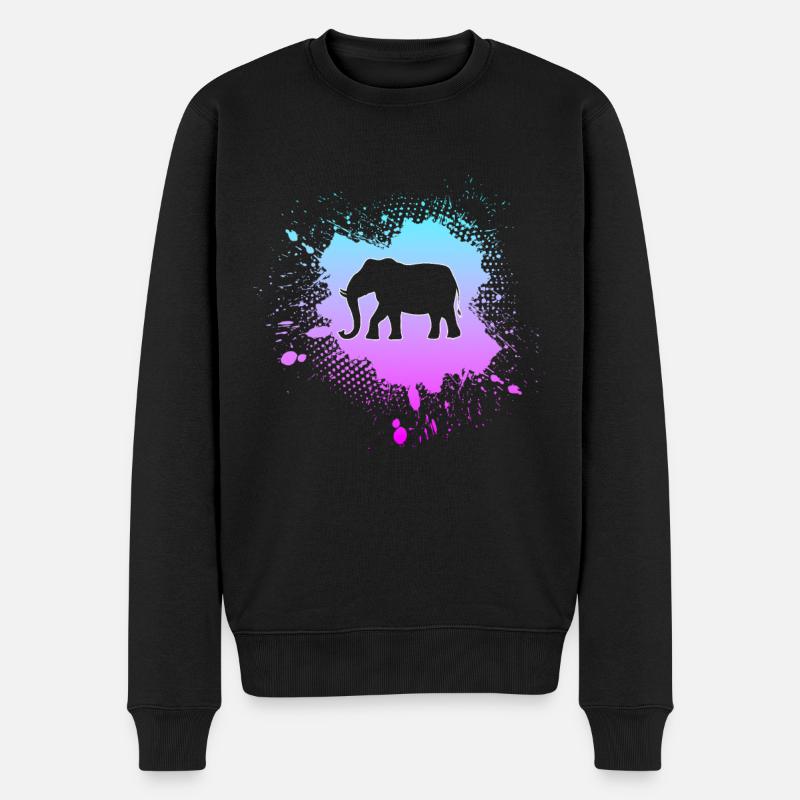 Éléphant - Pull Premium bio Homme - noir