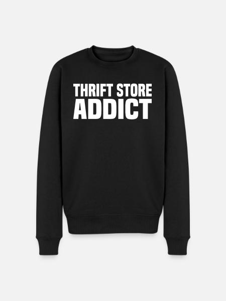 Secondhandladen Secondhand Öko Hipster Gebraucht - Männer Premium Bio Pullover - Schwarz