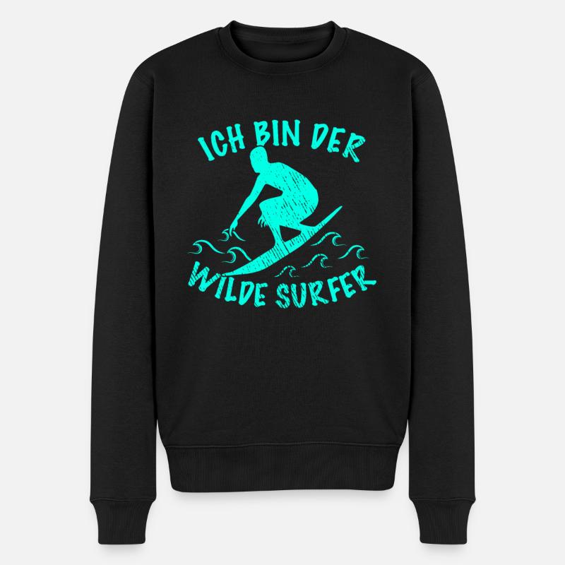 Citation de surf - Pull Premium bio Homme - noir