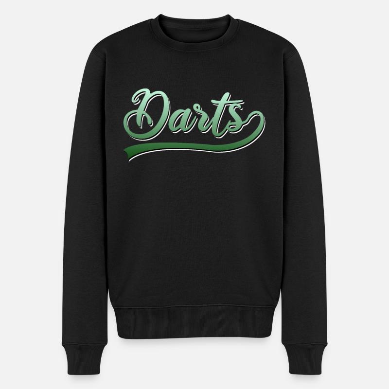 Darts - Männer Premium Bio Pullover - Schwarz
