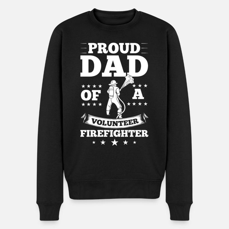 Pompiers volontaires - Pull Premium bio Homme - noir
