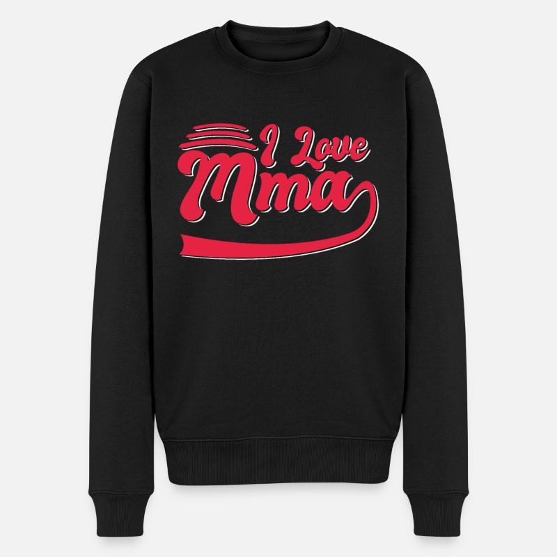 Ich liebe MMA - Männer Premium Bio Pullover - Schwarz