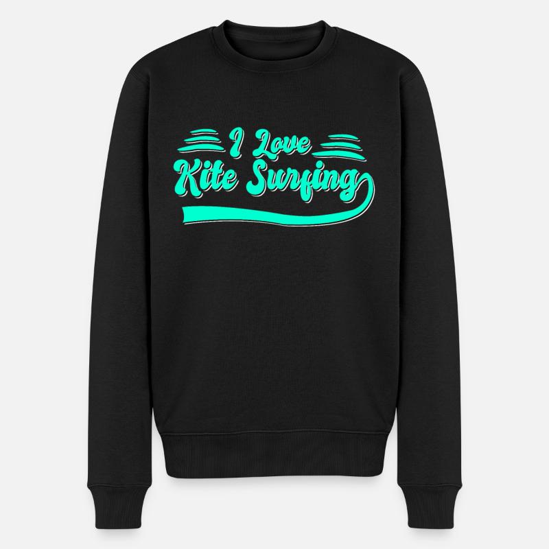 J’adore le kite surf - Pull Premium bio Homme - noir
