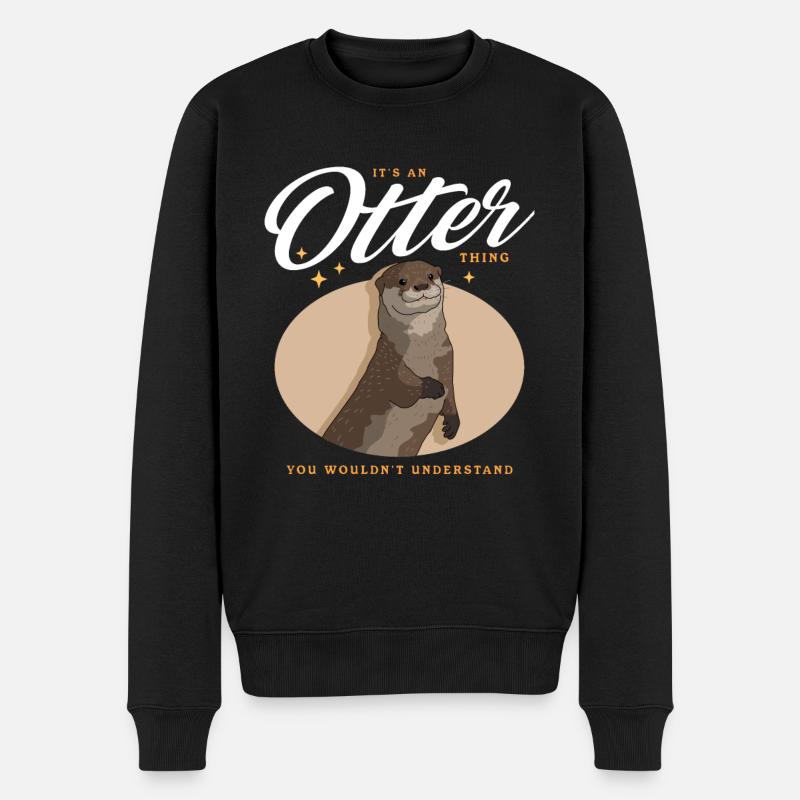 Loutre de mer Loutre Cadeau de loutre - Pull Premium bio Homme - noir