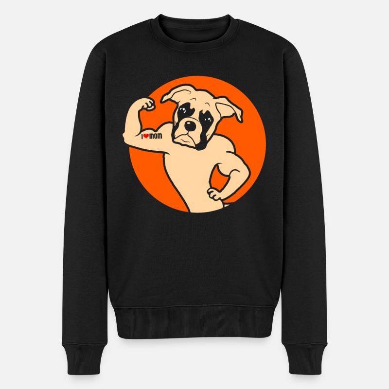 Boxer Dog Love Dog - Pull Premium bio Homme - noir