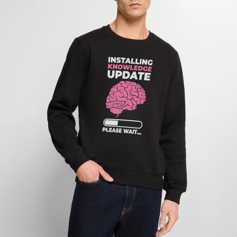 Installing Knowledge Update Student Brain Loading Men's Premium Organic Jumper