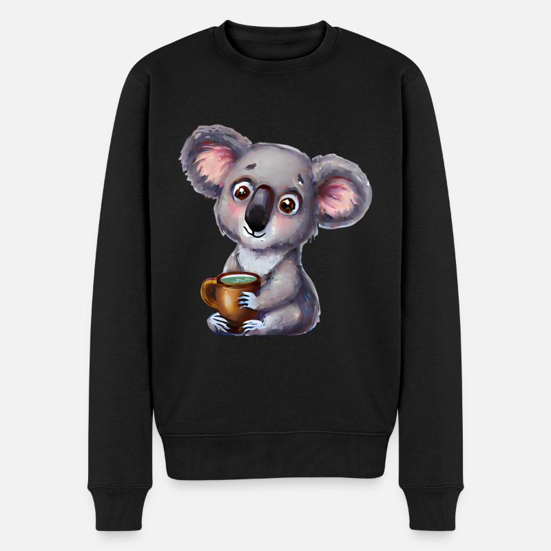 Thé Koala - Pull Premium bio Homme - noir