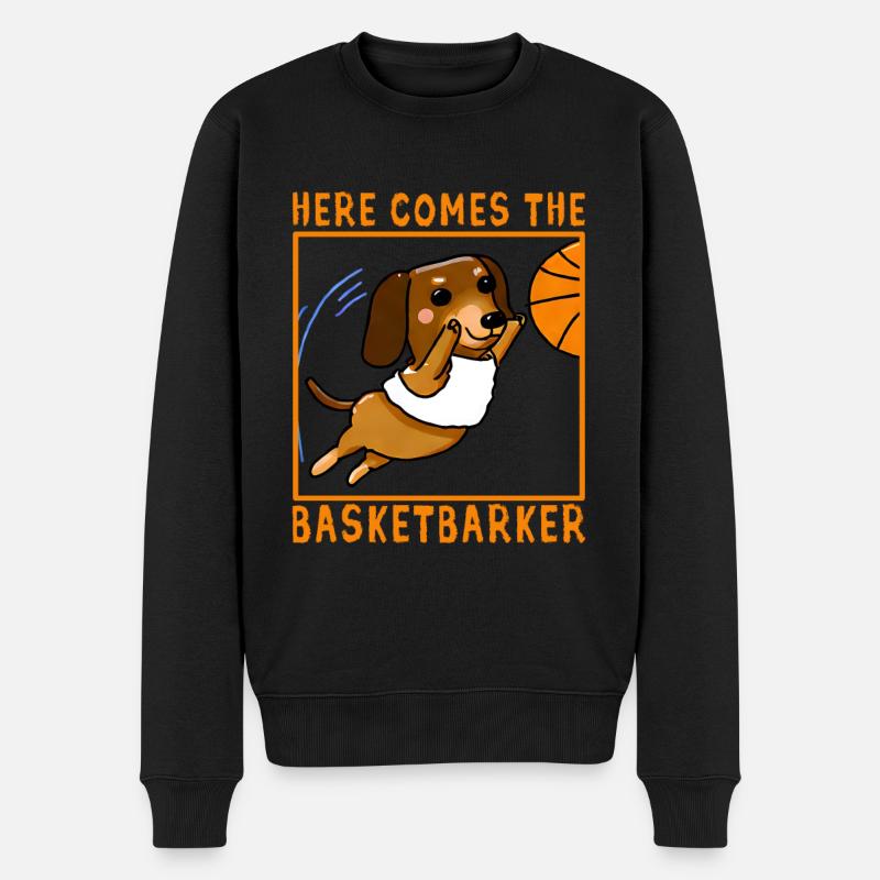 Voici le Basketbarker - Pull Premium bio Homme - noir