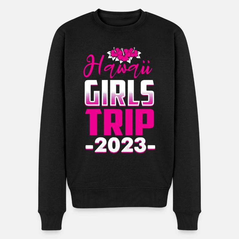 Hawaii Girls Trip 2023 - Männer Premium Bio Pullover - Schwarz