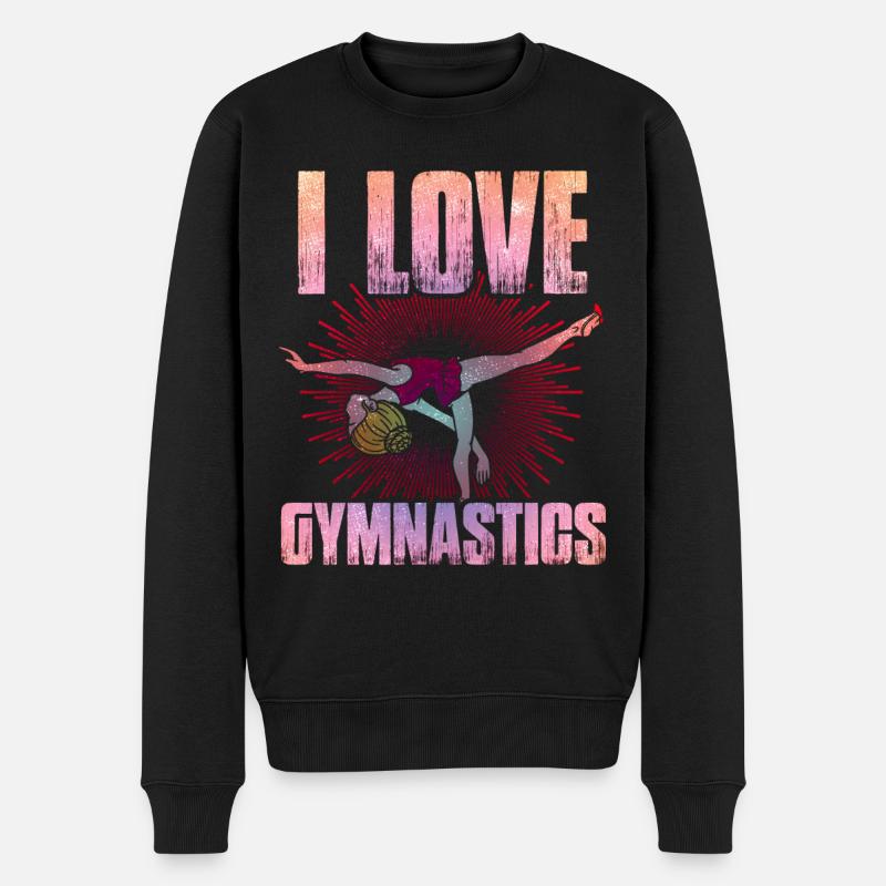 Gymnastik Mädchen Turnen Akrobatik - Männer Premium Bio Pullover - Schwarz