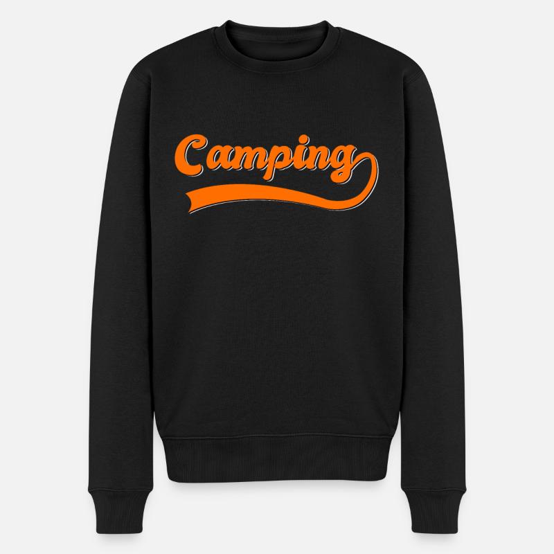 Camping - Männer Premium Bio Pullover - Schwarz